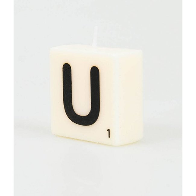 Paper Dreams Cijfer- / letterkaarsje - Scrabble - U
