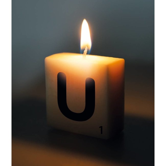 Paperdreams Cijfer- / letterkaarsje - Scrabble - U