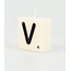 Paper Dreams Cijfer- / letterkaarsje - Scrabble - V