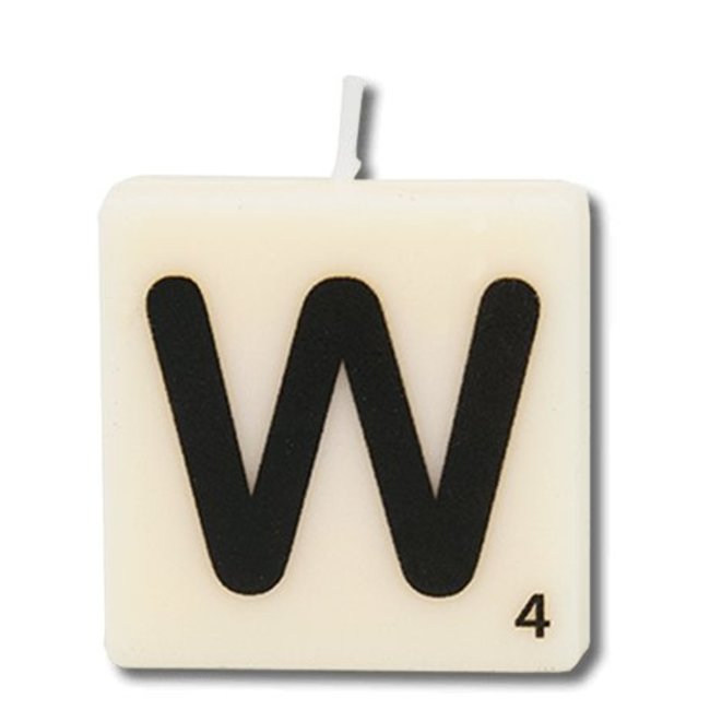 Paperdreams Cijfer- / letterkaarsje - Scrabble - W