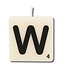 Paperdreams Cijfer- / letterkaarsje - Scrabble - W