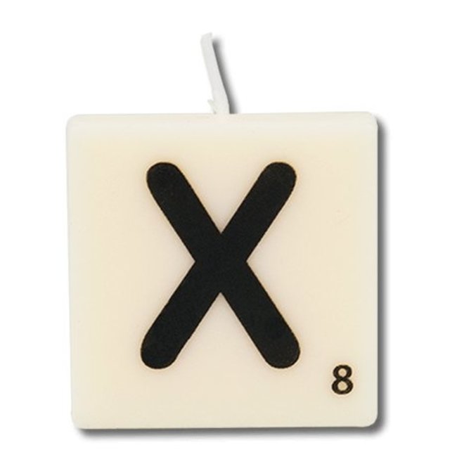 Paperdreams Cijfer- / letterkaarsje - Scrabble - X