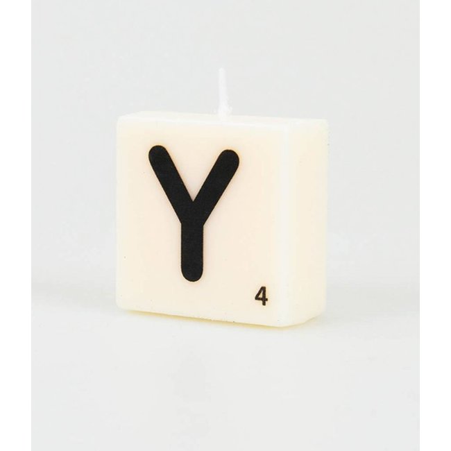 Paper Dreams Cijfer- / letterkaarsje - Scrabble - Y