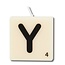Paperdreams Cijfer- / letterkaarsje - Scrabble - Y