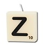 Paper Dreams Cijfer- / letterkaarsje - Scrabble - Z