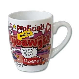 Paperdreams Mok - Cartoon - Rijbewijs
