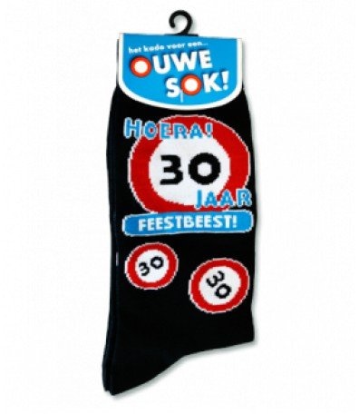 Sokken - 30 jaar - Verkeersbord