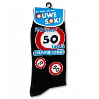 Paperdreams Sokken - 50 jaar - Verkeersbord