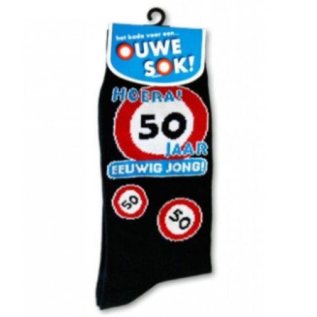 Paperdreams Sokken - 50 jaar - Verkeersbord