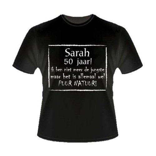 Paperdreams Paperdreams - T-shirt - 50 Jaar - Sarah - Tekst - XL Paperdreams Paperdreams - T-shirt - 50 Jaar - Sarah - Tekst - XL