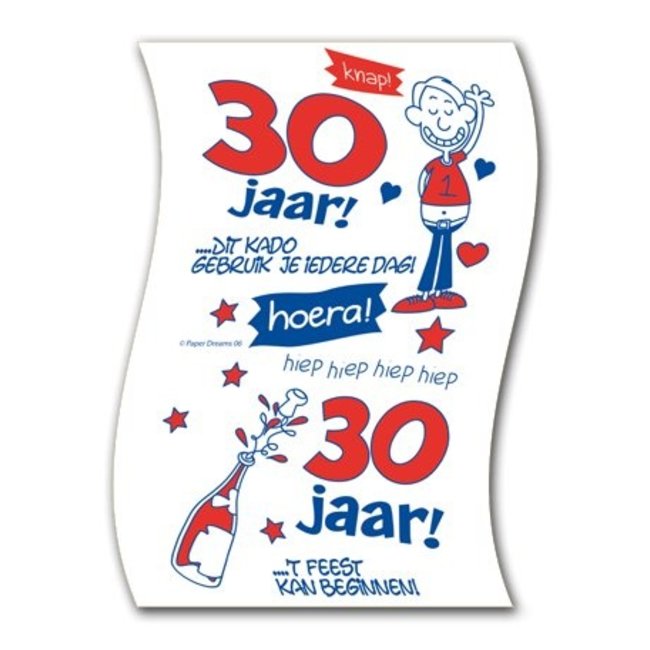 Paperdreams Toiletpapier - 30 jaar - Man
