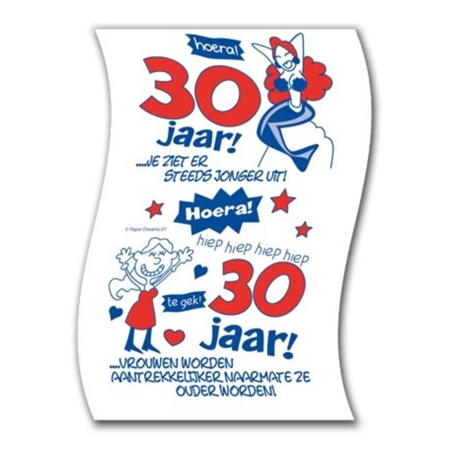 Paperdreams Toiletpapier - 30 jaar - Vrouw