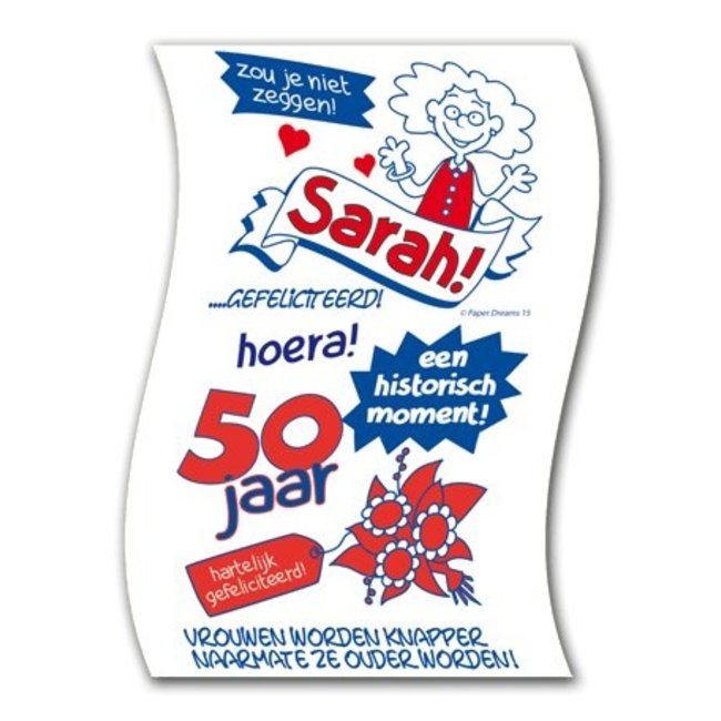 Paperdreams Toiletpapier - 50 jaar, Sarah