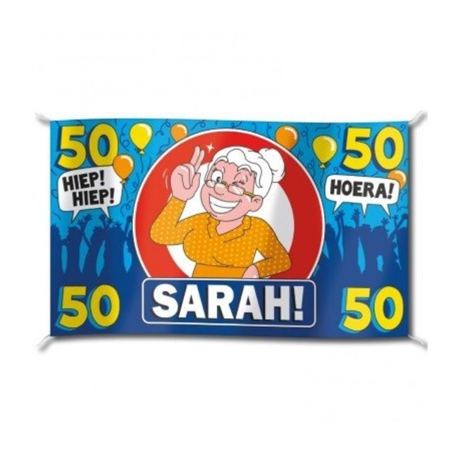Paperdreams Vlag - 50 jaar, Sarah - 150x90cm