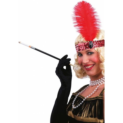 Partychimp Partychimp - Haarband met veer - Charleston - Rood Partychimp Partychimp - Haarband met veer - Charleston - Rood