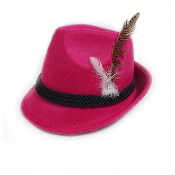 Hoed - Oktoberfest - Tirol - Roze