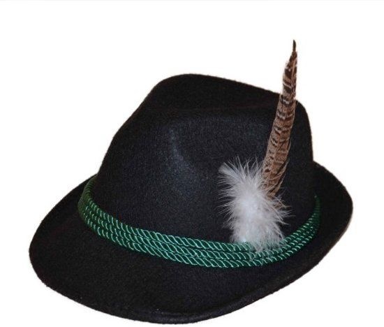 Hoed - Oktoberfest - Tirol - Zwart
