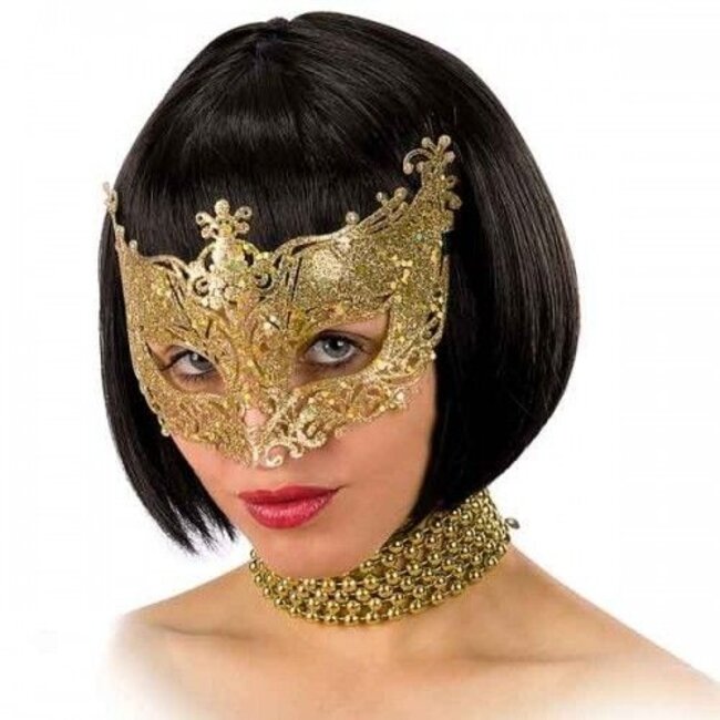 Partychimp Oogmasker - Goud - Glitter