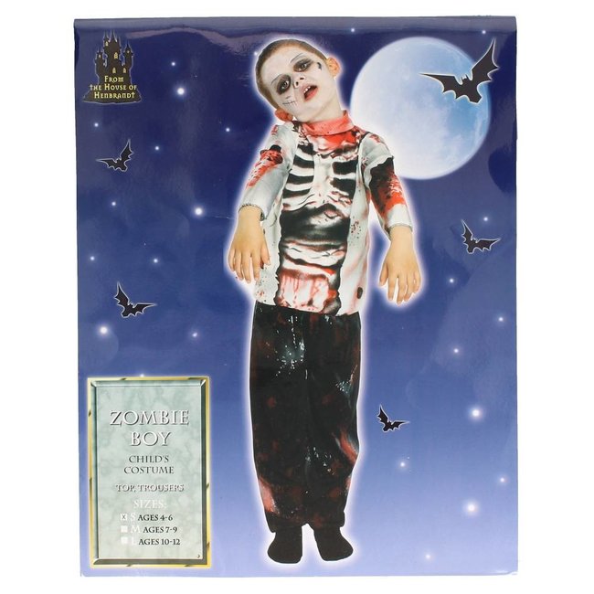 Partychimp Kostuum - Zombie - mt.104/116