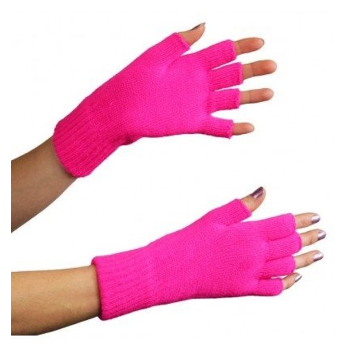 Apollo PartyExplosion - Handschoenen - Vingerloos - Fluor roze Apollo PartyExplosion - Handschoenen - Vingerloos - Fluor roze