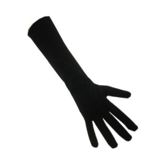 PartyXplosion Handschoenen - Zwart - Lang - S - 35cm