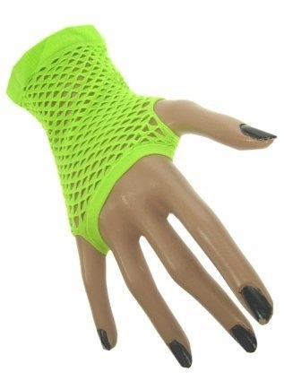 Handschoenen - Groen - Vingerloos - Net - Kort - Fluor, neon