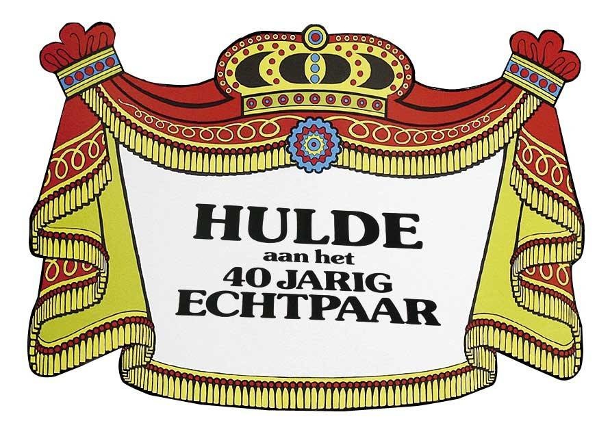 Huldebord - 40 Jarig echtpaar