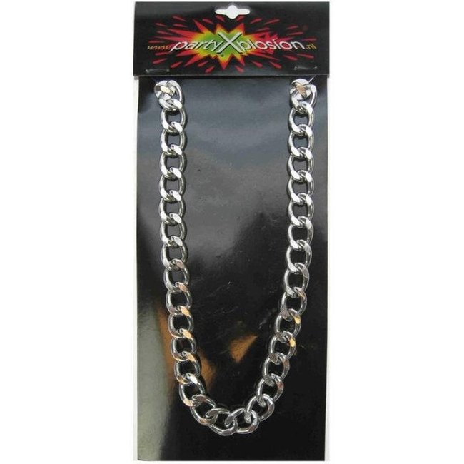 PartyXplosion Ketting - Pooier - Zilver