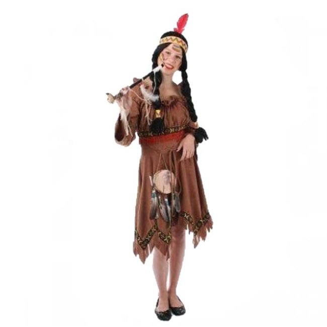PartyXplosion Kostuum - Indiaanse - Jurk - mt.104*