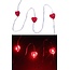 PartyXplosion LED snoer - Hartjes - Rood