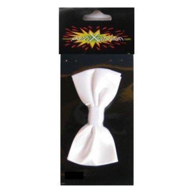 PartyXplosion Strik - Vlinderstrik - Wit - Luxe - 9x5cm