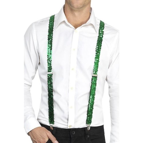Smiffys Smiffys - Bretel - Pailletten - Groen Smiffys Smiffys - Bretel - Pailletten - Groen