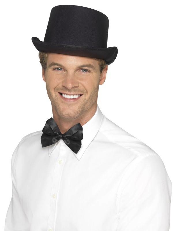 Hoed - Zwart - Hoge hoed - Satijn