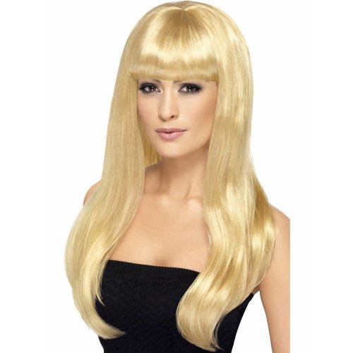 Smiffys Pruik - Blond - Babelicious - Lang - Met pony Smiffys Pruik - Blond - Babelicious - Lang - Met pony