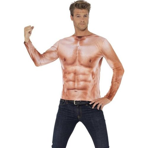 Smiffys T-shirt - Bodybuilder - Mt M Smiffys T-shirt - Bodybuilder - Mt M
