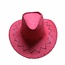 Haza-Witbaard Hoed - Cowboy - Rood - Leatherlook