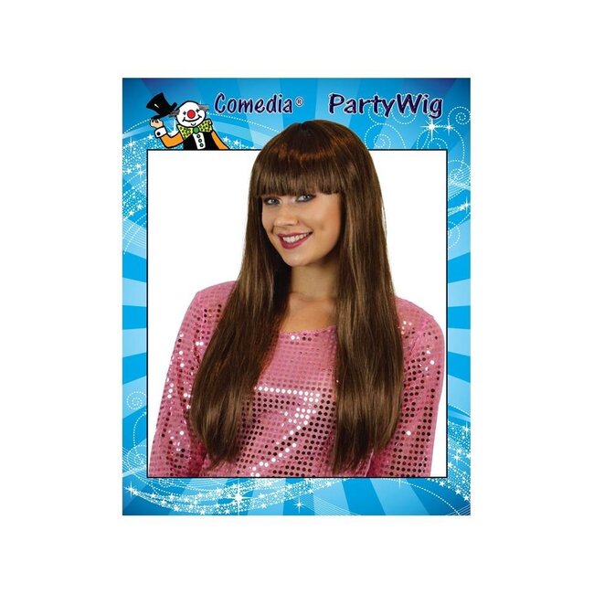 Haza-Witbaard Pruik - Bruin - Pony