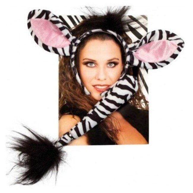 Haza-Witbaard Verkleedset - Zebra - 2dlg.