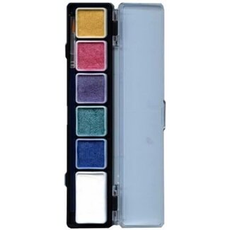 Superstar Schminkpalet - Metallic - Aqua - 5x3/1x6g.