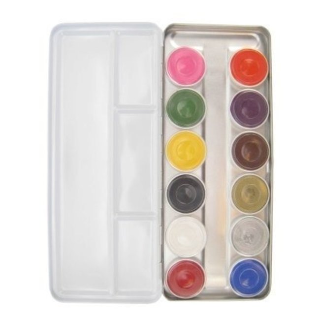 Superstar Schminkpalet - Basic - Bright colors - Aqua - 12dlg.