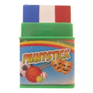 PartyXplosion Schminkstift - Push-up paint stick - Mini - Rood, wit, blauw - 7gr.