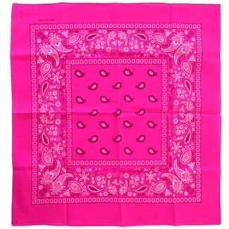 PartyXplosion Zakdoek - Bandana - Roze - Fluor / neon - 53x53cm