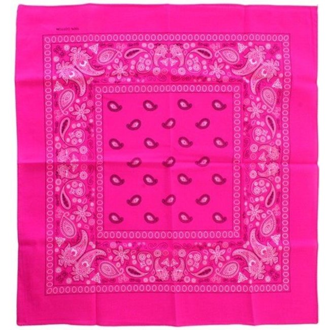 PartyXplosion Zakdoek - Bandana - Roze - Fluor / neon - 53x53cm