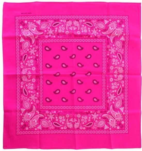 Zakdoek - Bandana - Roze - Fluor / neon - 53x53cm
