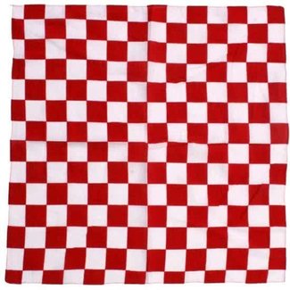 PartyXplosion Zakdoek - Bandana - Brabant - Rood, wit - 56x56cm