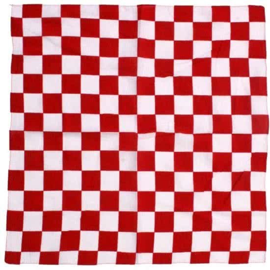 Zakdoek - Bandana - Brabant - Rood, wit - 56x56cm
