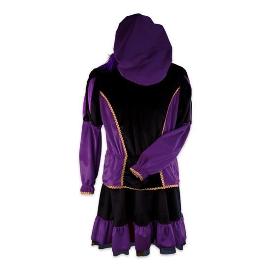 Piet - Kostuum - Dame - Jurk - Paars - S