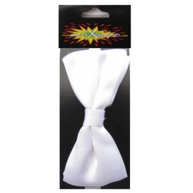 PartyXplosion Strik - Vlinderstrik - Wit - Luxe - 12x6.5cm