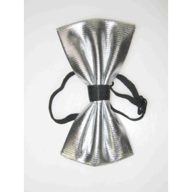 PartyXplosion Strik - Vlinderstrik - Zilver - 13.5x7.5cm