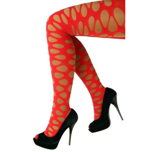 PartyXplosion PartyXplosion - Panty - Grote gaten - Rood PartyXplosion PartyXplosion - Panty - Grote gaten - Rood